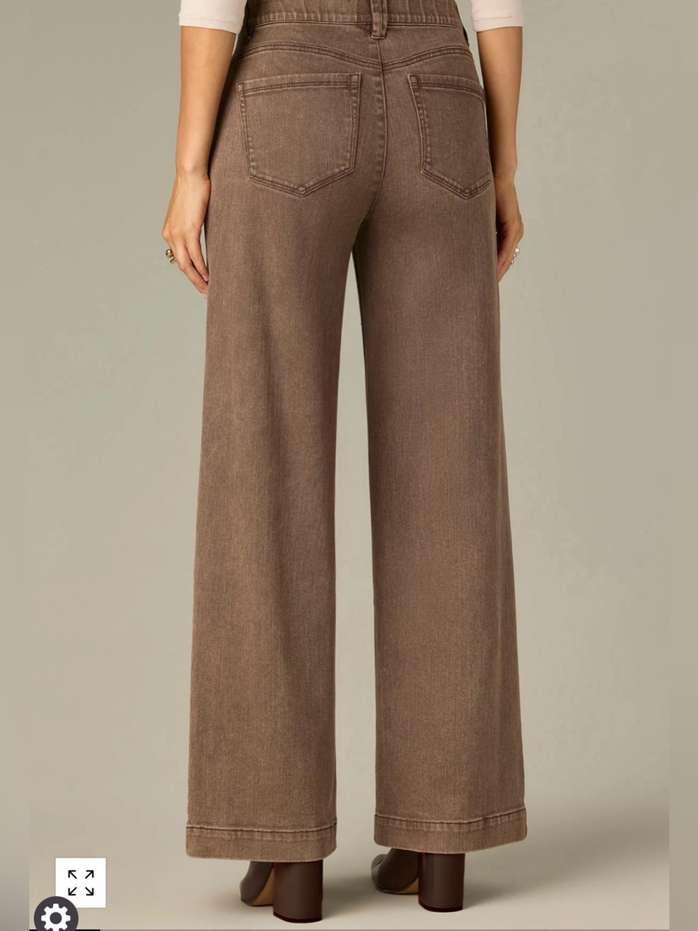 Wit & Wisdom Women's High-Rise Wide Leg Jeans - Brown - Picture 2 of 9